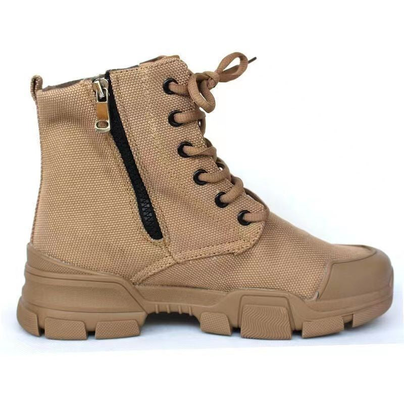 High-top Labor Protection Tooling Canvas Martin Boots Thick Bottom Waterproof