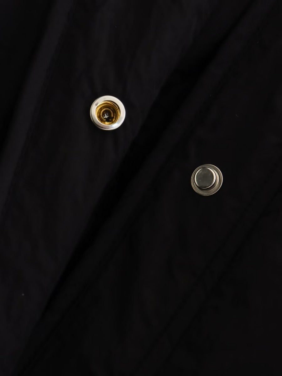 Single-breasted Mid-length Loose Cotton Coat