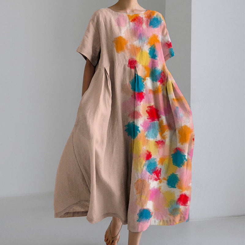 3D Printing Crafts Short Sleeve Women's Dress