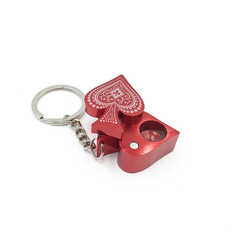 Creative Peach Heart Small Smoking Pipe Aluminum Alloy Ornaments