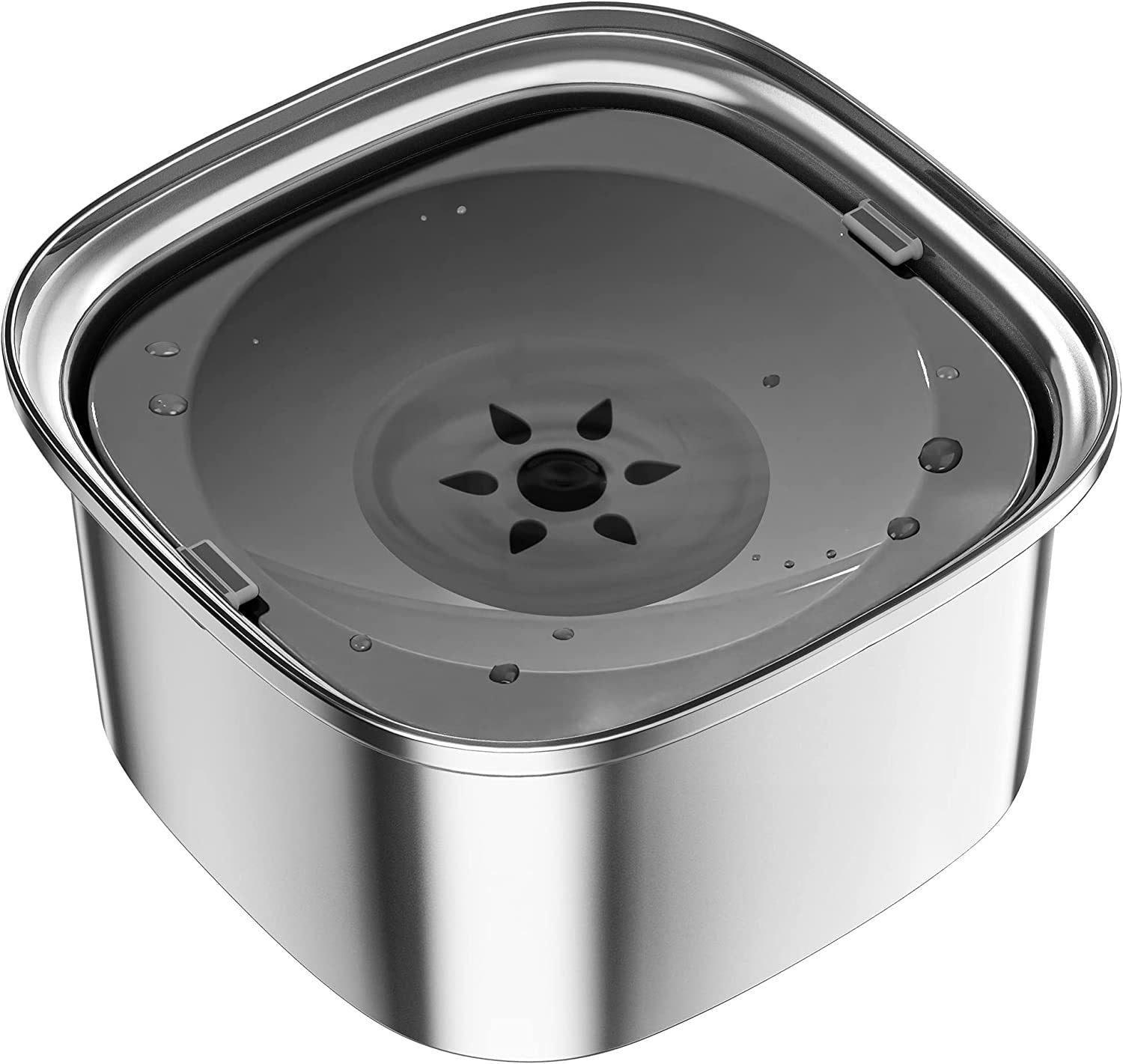 Pet Stainless Steel Water Bowl Large Capacity Floating