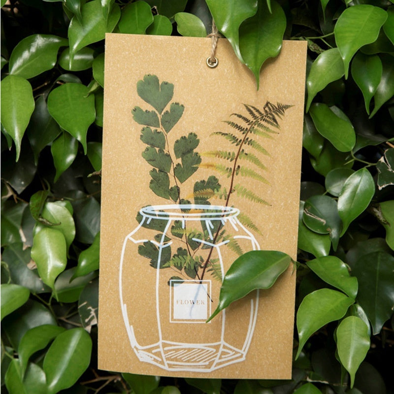 Dried Flower Bookmark Creative Glass Bottle Container PET Sticker Bookmark