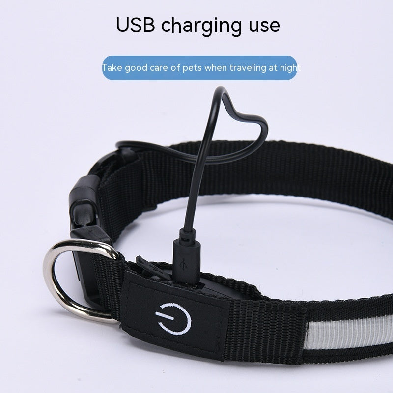 LED Nylon Fishing Line Luminous Collar USB Charging