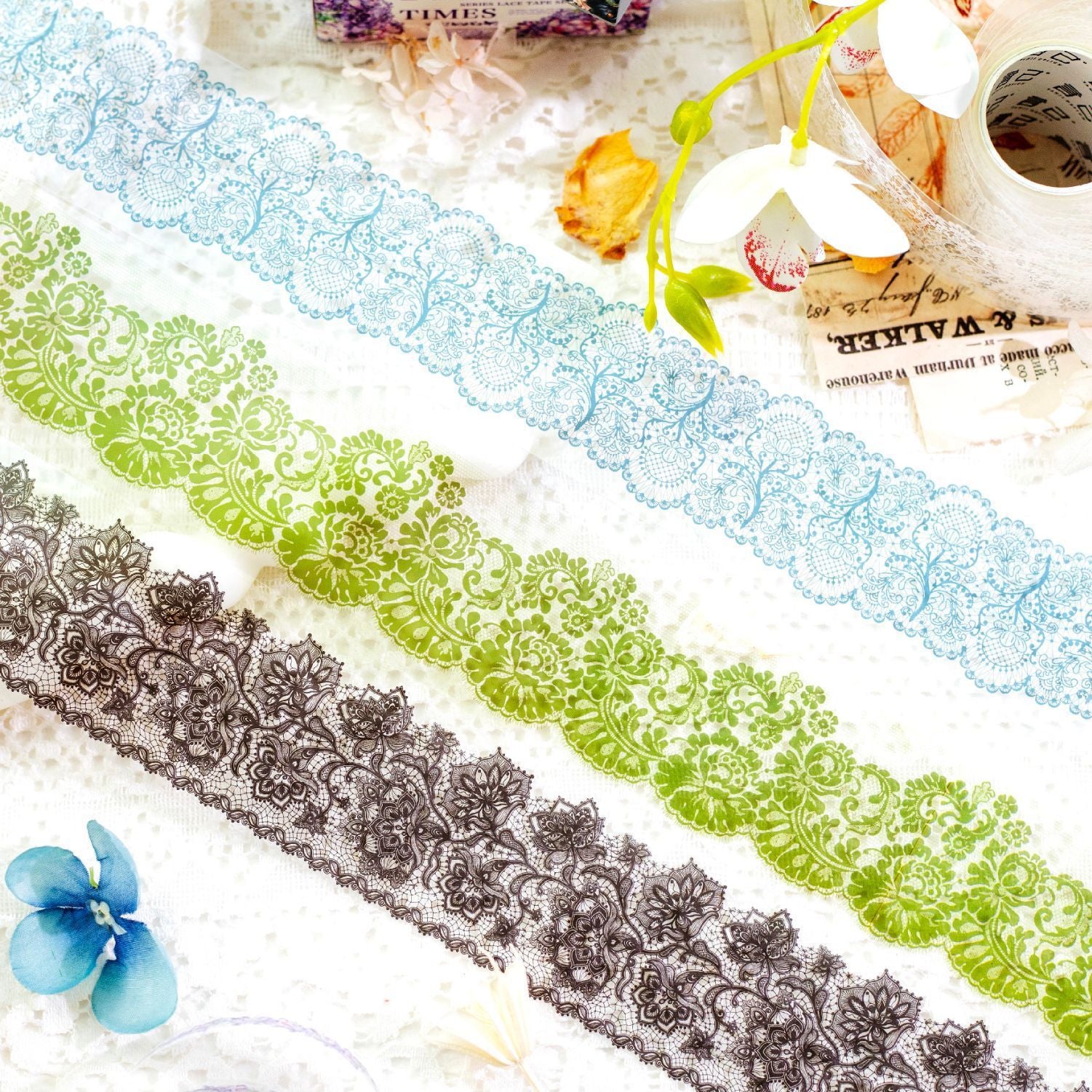 Flower Season Series Lace Hand Account DIY Decorative Stickers
