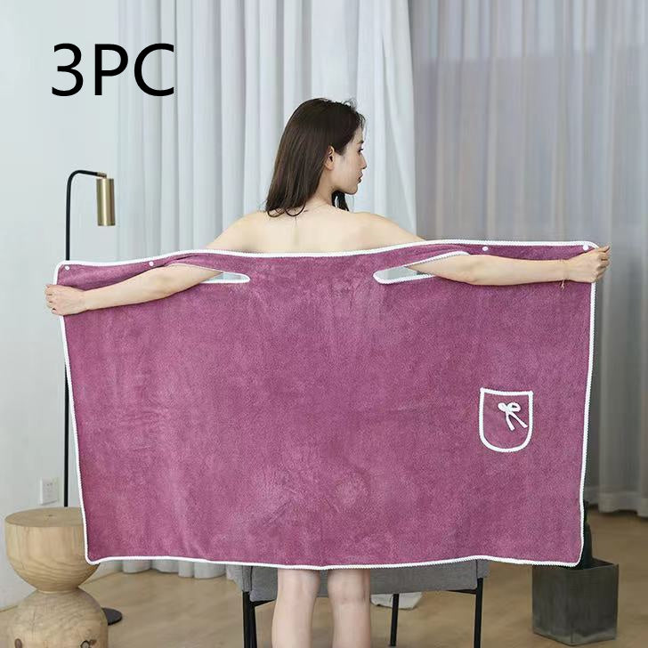 Coral Fleece Bath Skirt Pure Cotton Soft Water-absorbing Thickened Covered Bathrobe Chest-wrapped