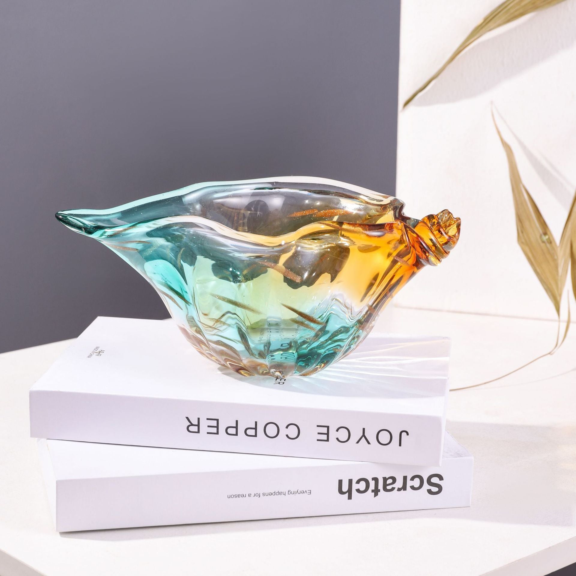Hand-blown Glass Vase Conch Shell Living Room Crafts Ornaments