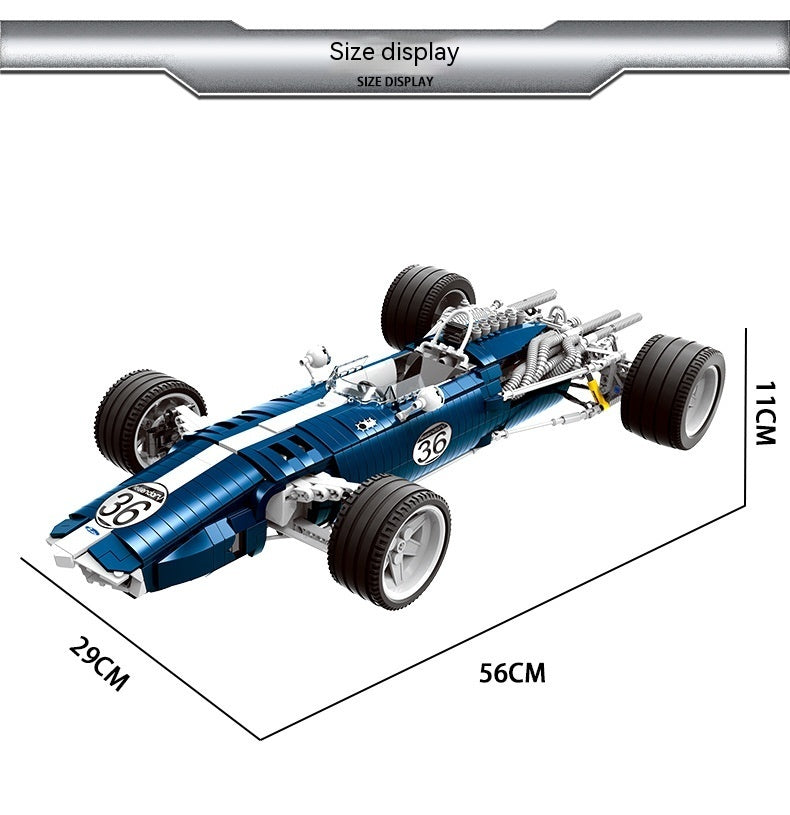 Creative Technology Blue Racing Car Assembling Building Blocks Toy