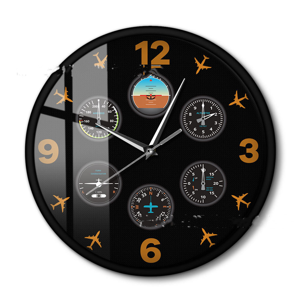 Art Silent Clock Plane