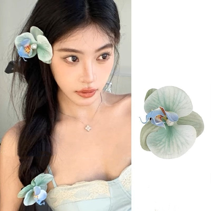 Butterfly Orchid Cropped Hair Clip