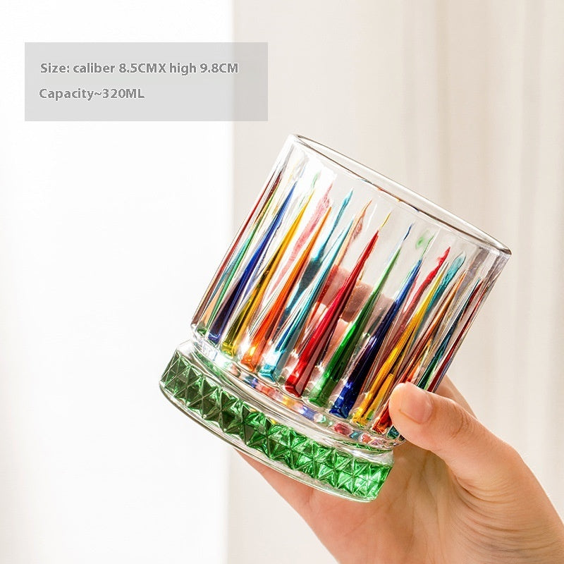 Italian Crystal Glasses Hand-painted Glass