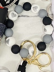 Silicone Beads Key Pendants Bracelet