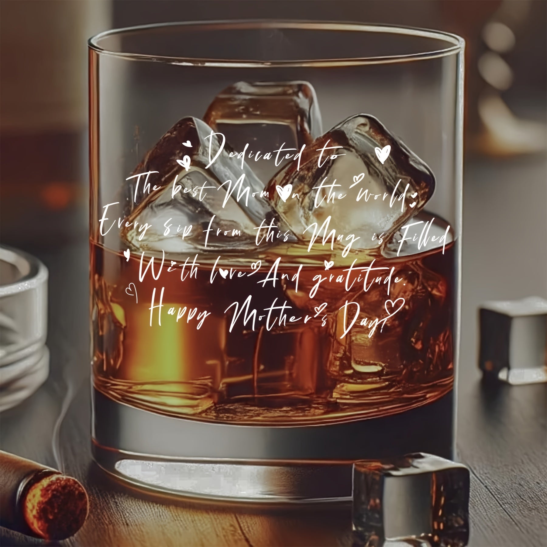 Presidents Day Mothers Day Whiskey Glass