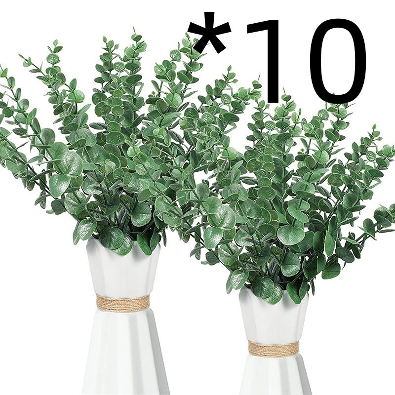 Golden Eucalyptus Eucalyptus Leaves Fake Leaf Stem Autumn Decorative Plant