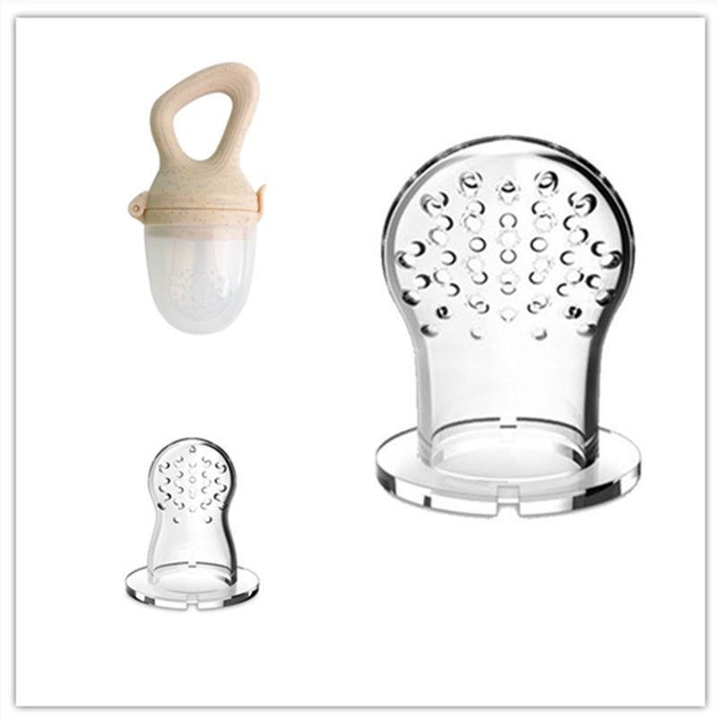 Baby Wheat Straw  Food Feeder Silicone Nipple
