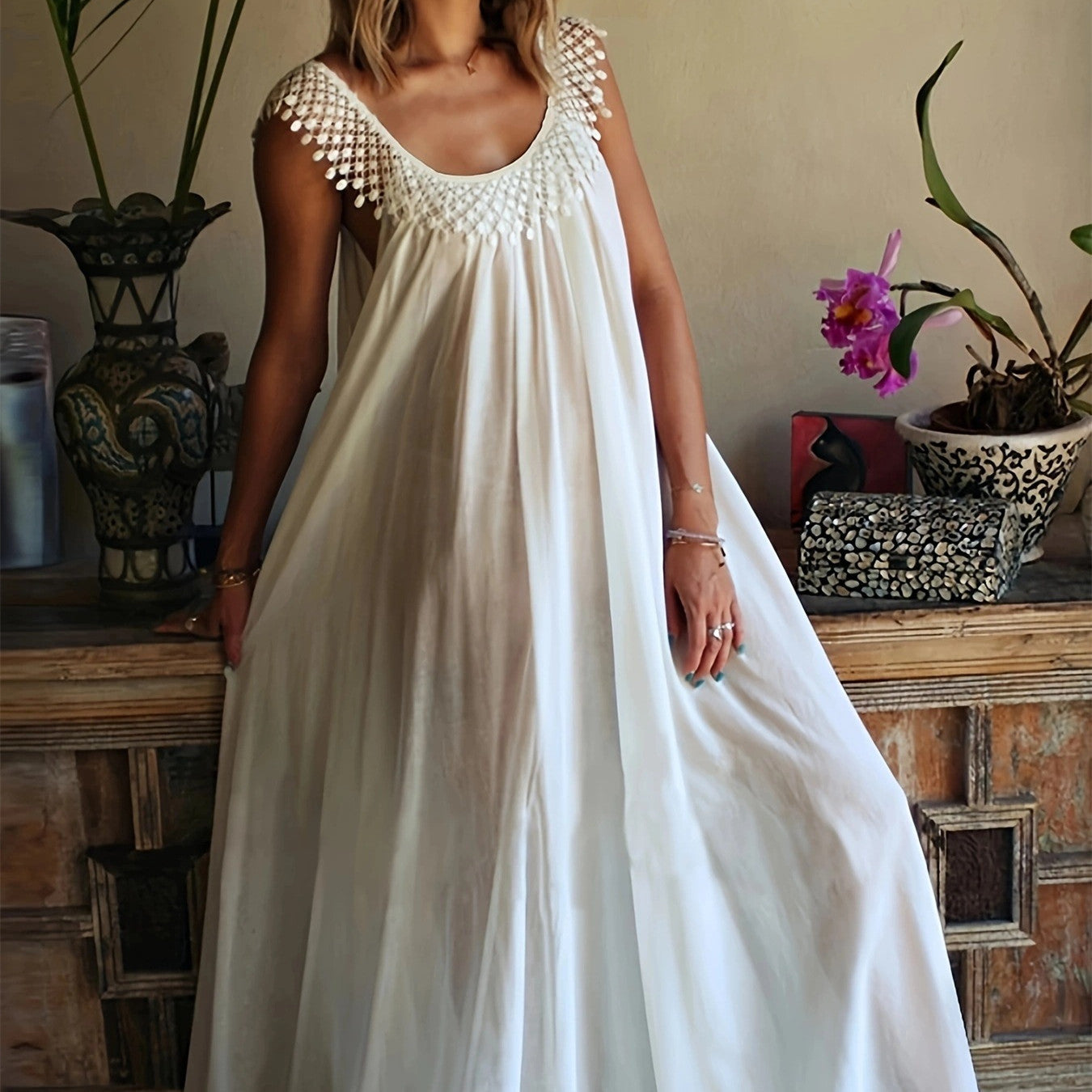 Tassel Design Vest Loose And Comfortable Slimming Dress