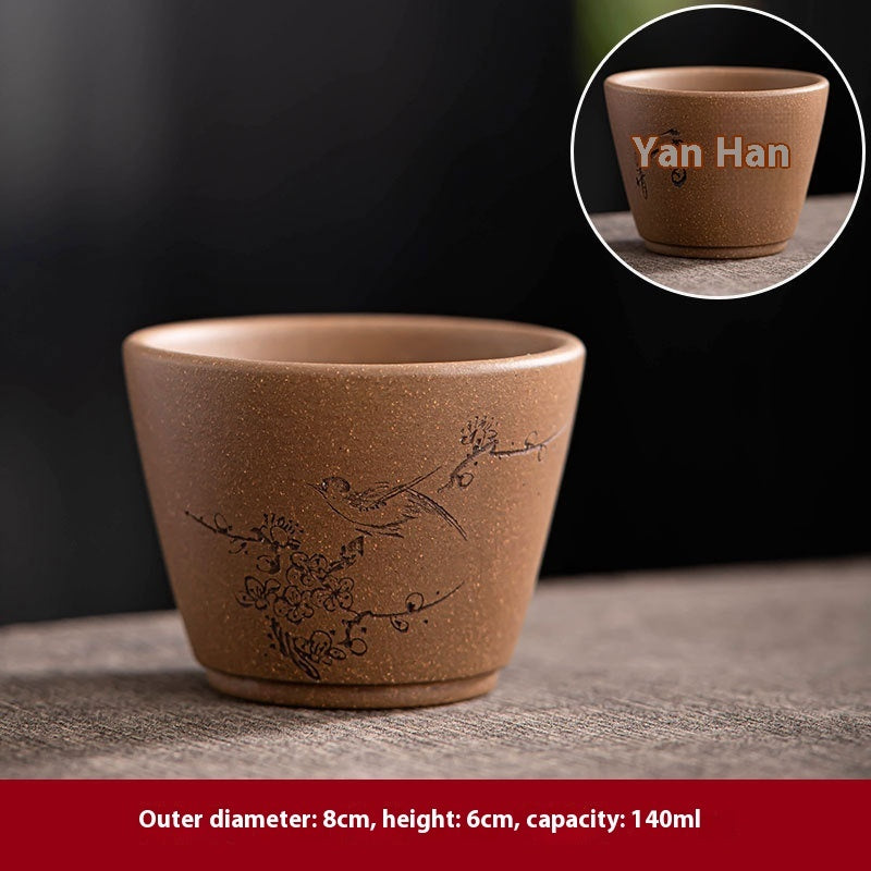 Yixing Purple Sand Pile Painting Personal Cup