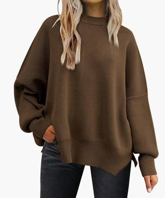 Women's Knitted Side Slit Pullover
