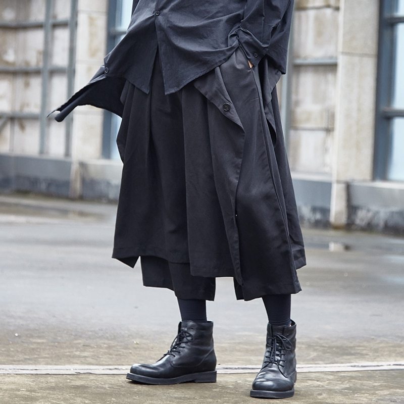 Casual pants ankle-length hakama pants