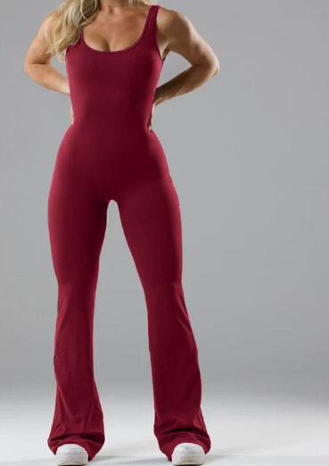 Tight Yoga Bodysuit Casual Hollow Seamless Workout Slim Fit Slimming Jumpsuit