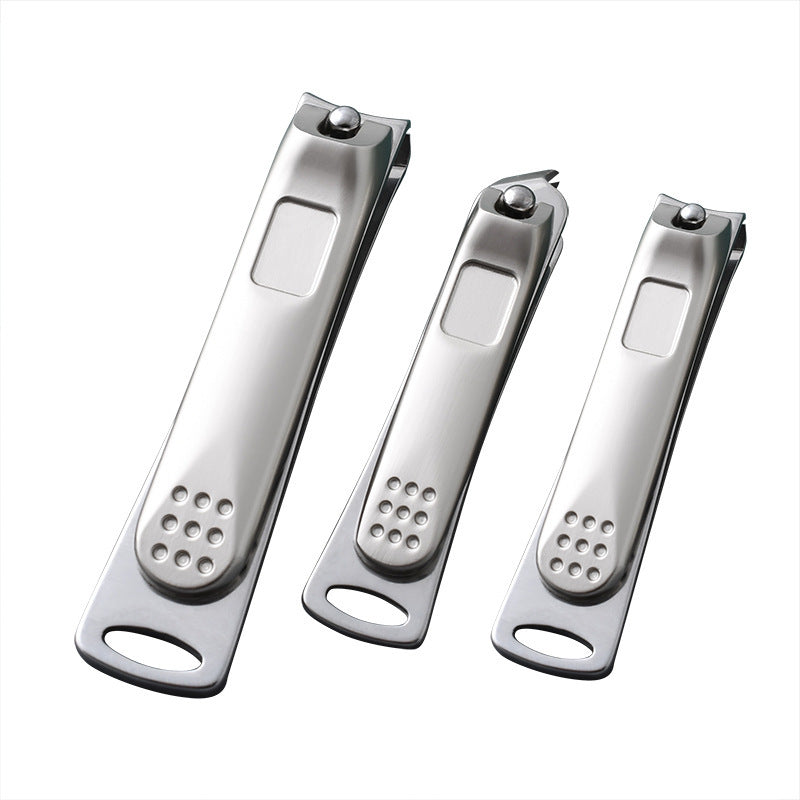 Classic Stainless Steel Large Opening Nail Clippers Slant Tip Household Single