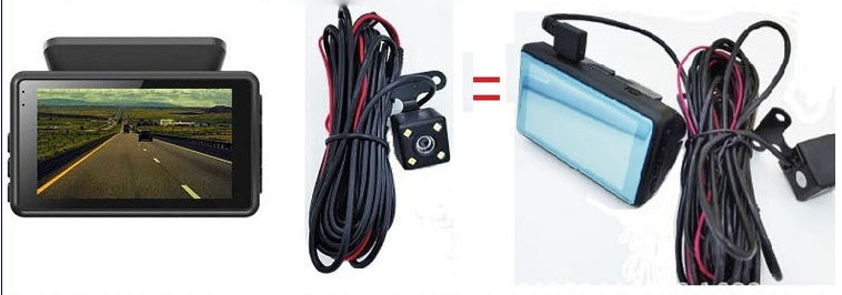 HD 1080P Driving Recorder 3 Inch Screen Car Front And Rear Dual Lenses