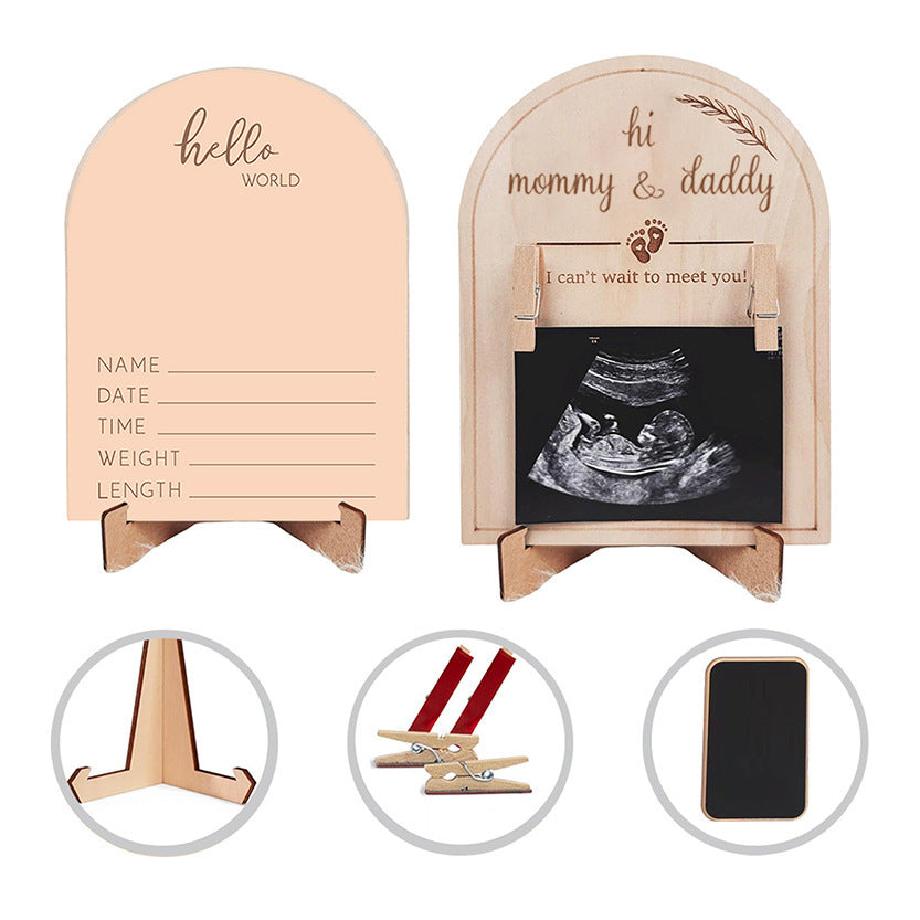 Cross-border In Stock Ultrasonic Photo Frame Wooden Craftwork Ornaments