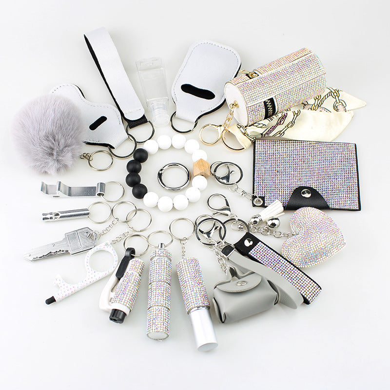 Multifunctional Hanging Bag 19-piece Set Key Chain