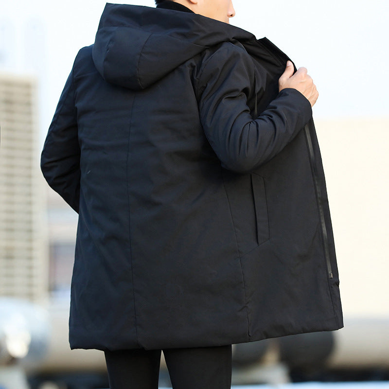 Men's thick hooded casual jacket