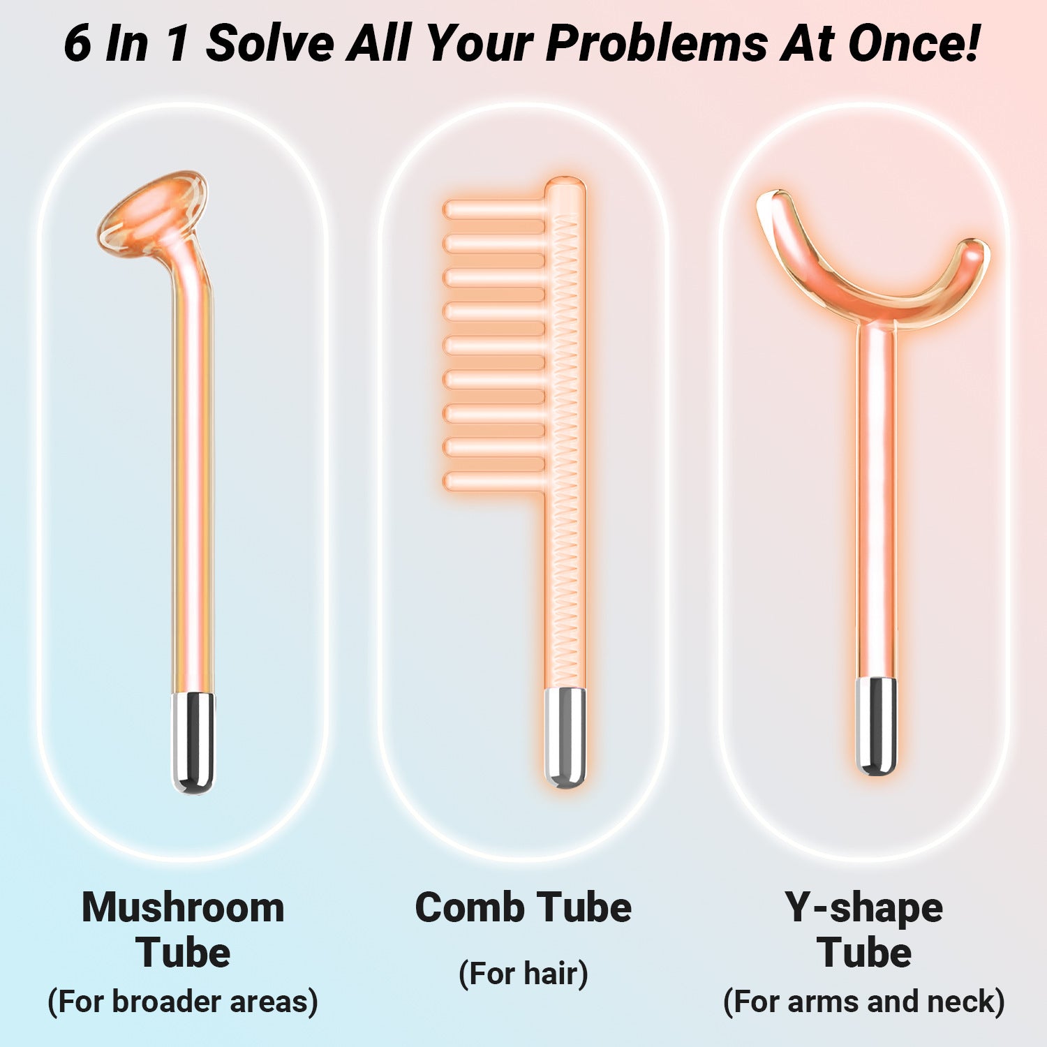 Household High-frequency Eutic Appliance Beauty Instrument Six-piece Set