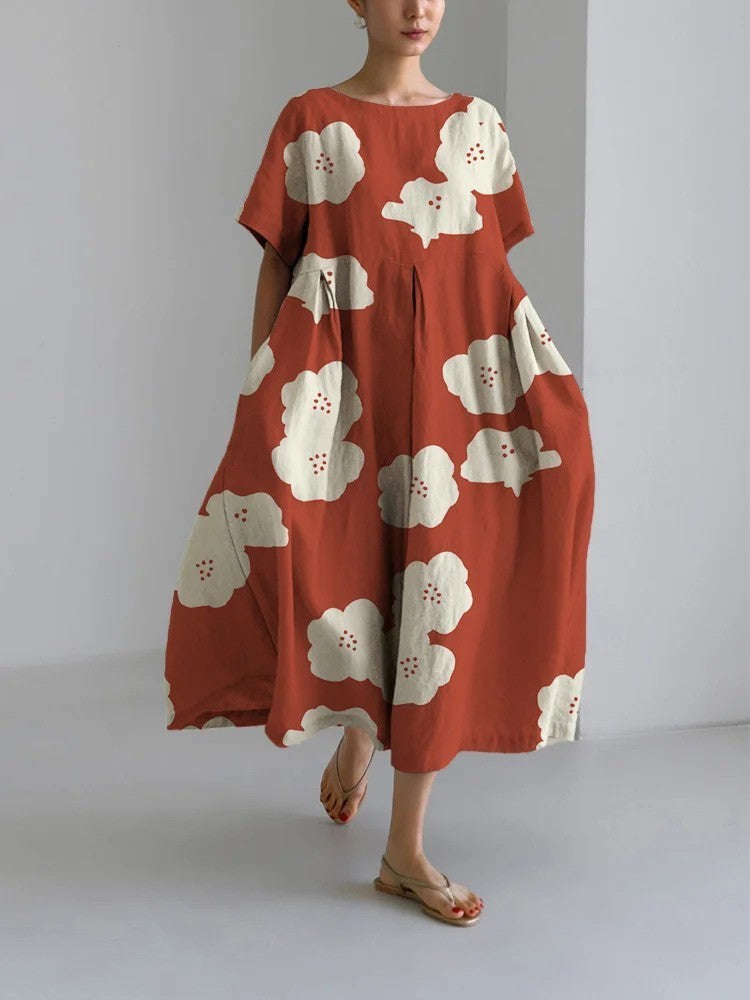 3D Pull Frame Craft Leisure Fashion Lady Dress