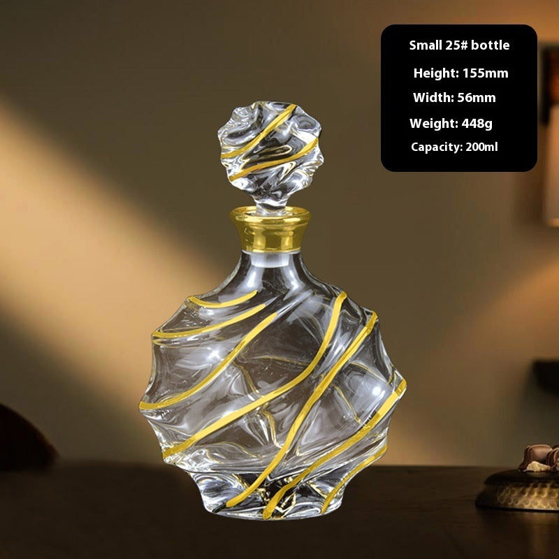 Hand-painted Gold Glass Wine Bottle Internet Celebrity Home High-end Wine