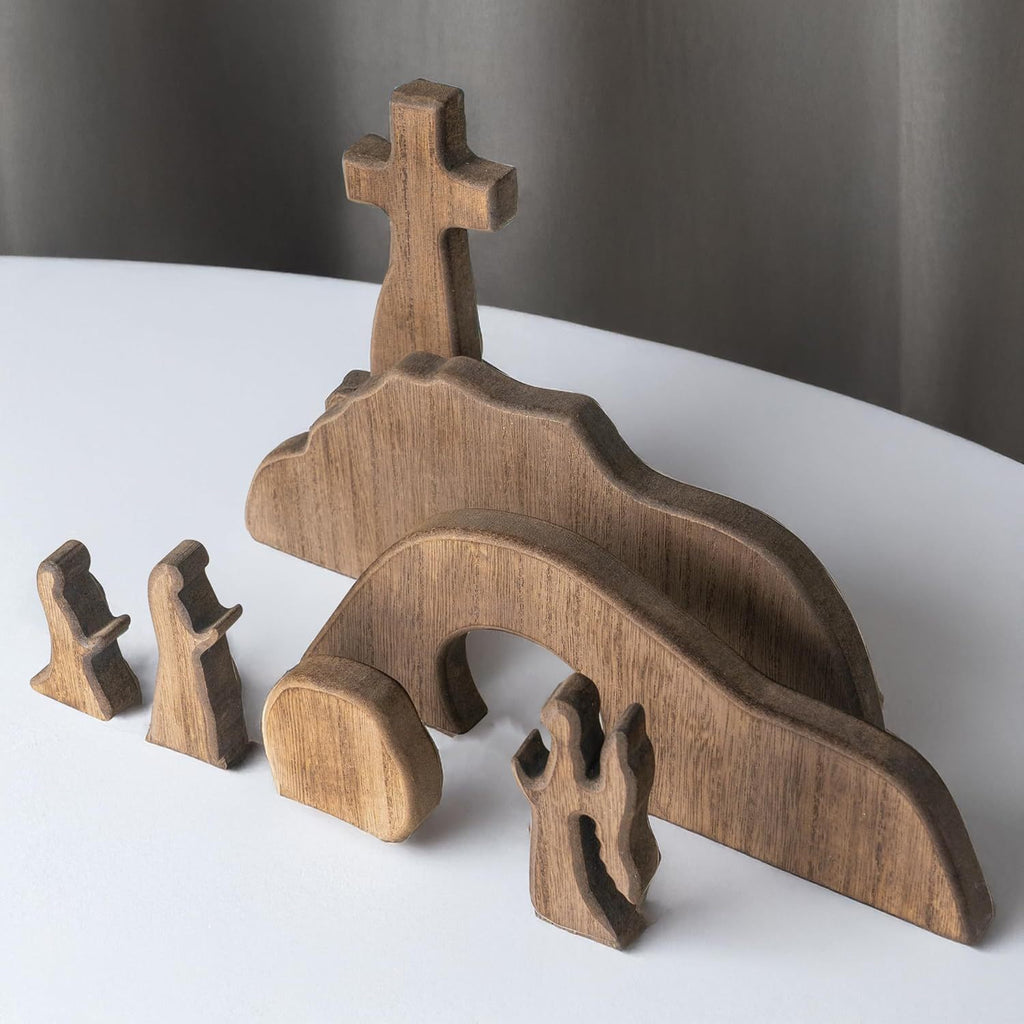 Cross Easter Site Wooden Decorative Desktop Ornaments