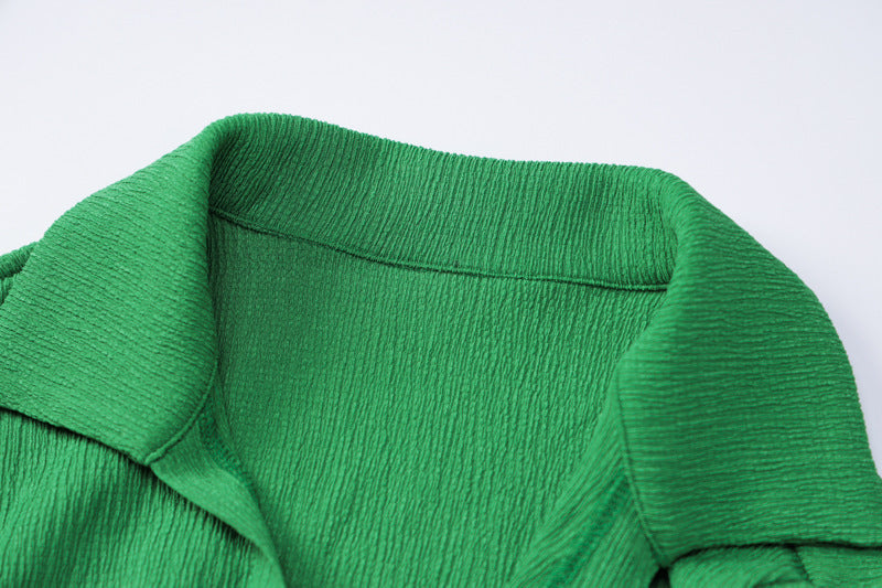 Women's Fashion Long Sleeve Lapel Cardigan Top Slim Fit