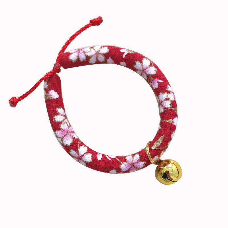 Japanese style pet cat and dog collar necklace