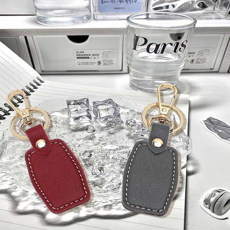 Leather Rectangular Keychain