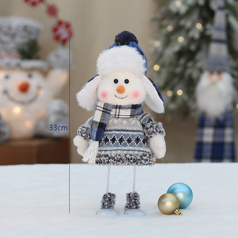 Blue Fabric Figurine Doll Cute