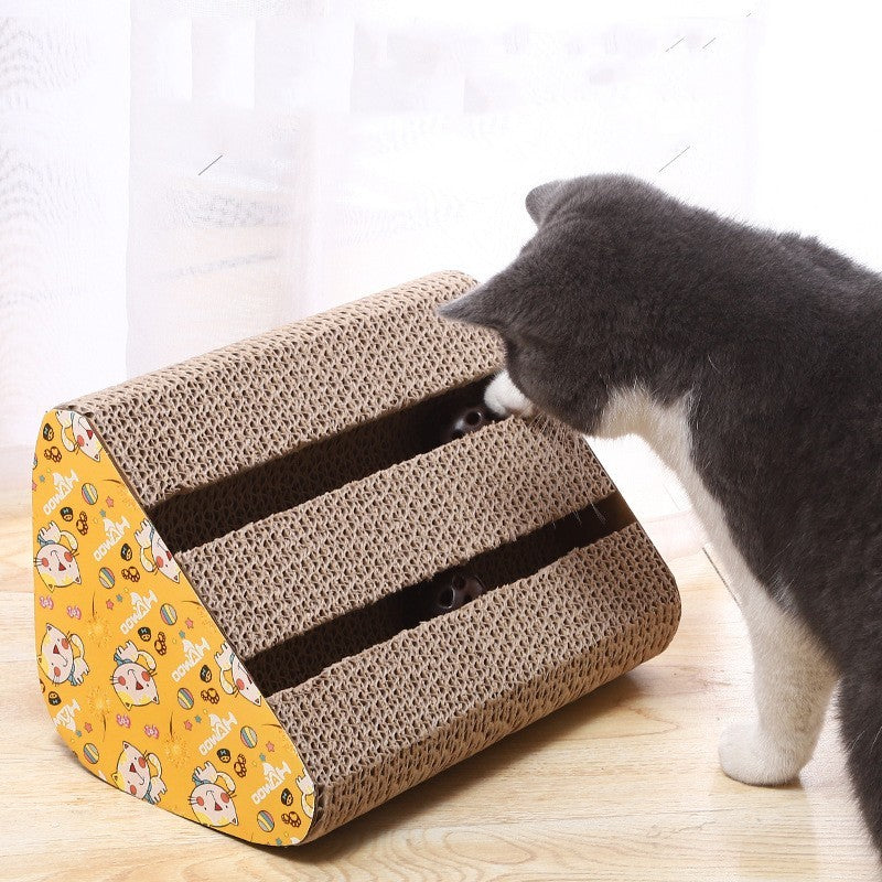 Triangle Corrugated Cat Scratching Board Toy