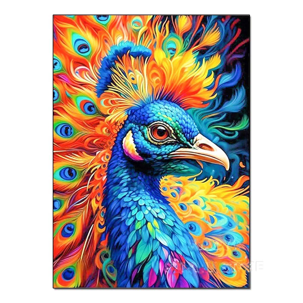 DIY Handmade Diamond Painting With Colorful Animals And Full Diamonds