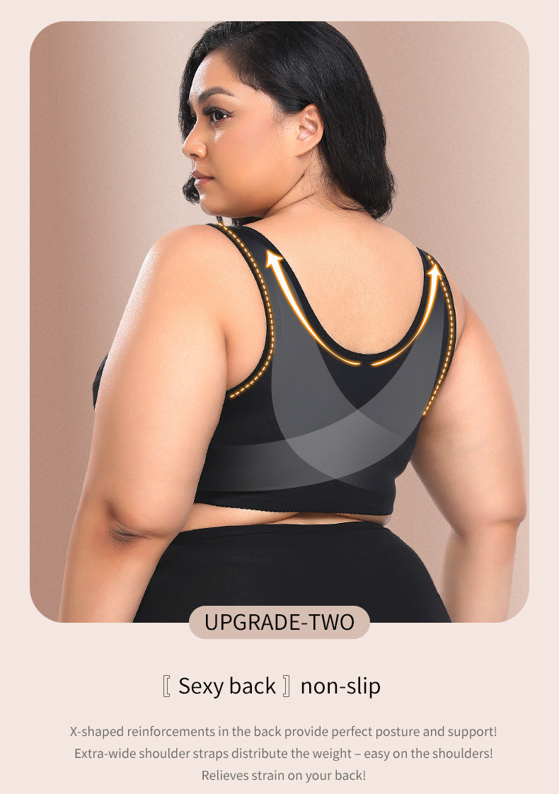 European And American Large Size Without Steel Ring Lace Cup Front Row Buttons Thin