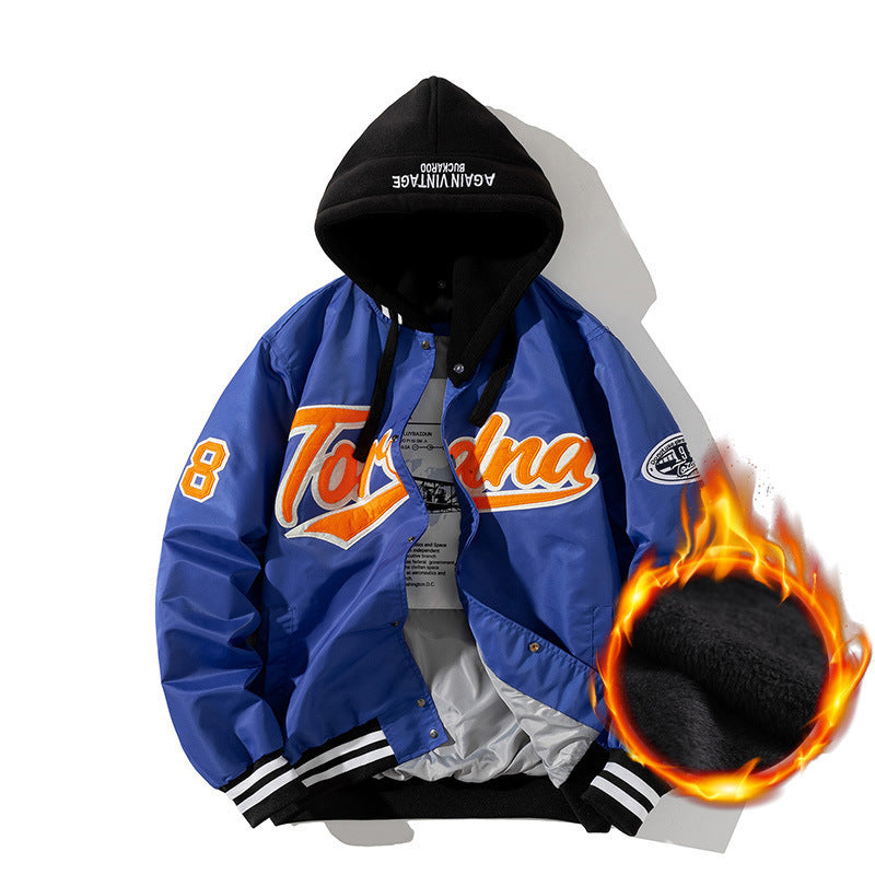 Hooded Embroidered Hip Hop Couple Jacket