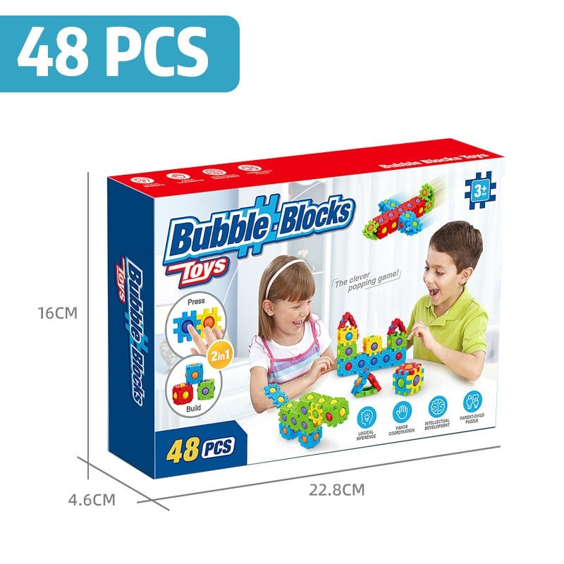 Assembling Building Blocks 3D Puzzle Model Press To Construct Children's Fun Interactive Educational Toys