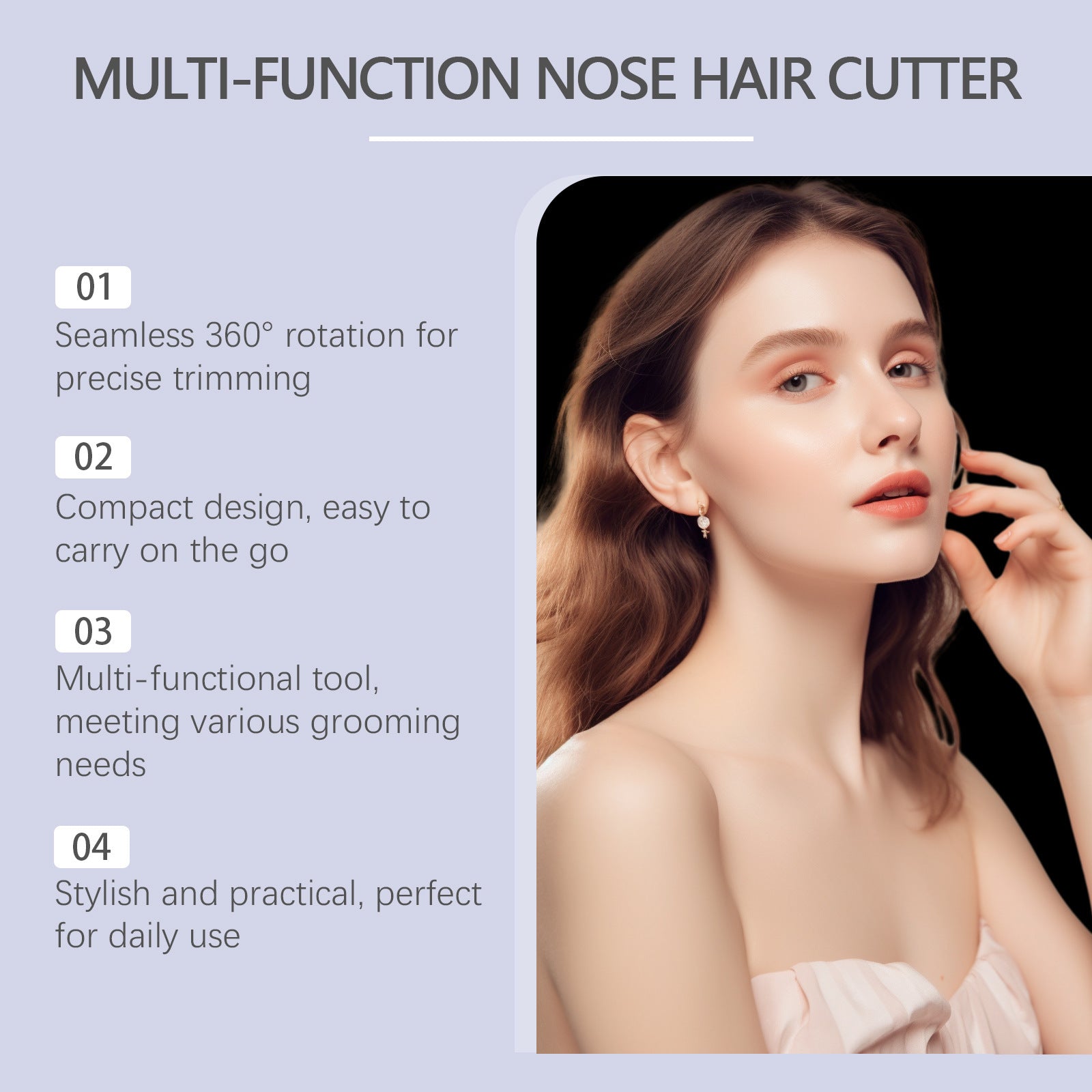 Multifunctional Nose Hair Trimmer Gentle Cleaning