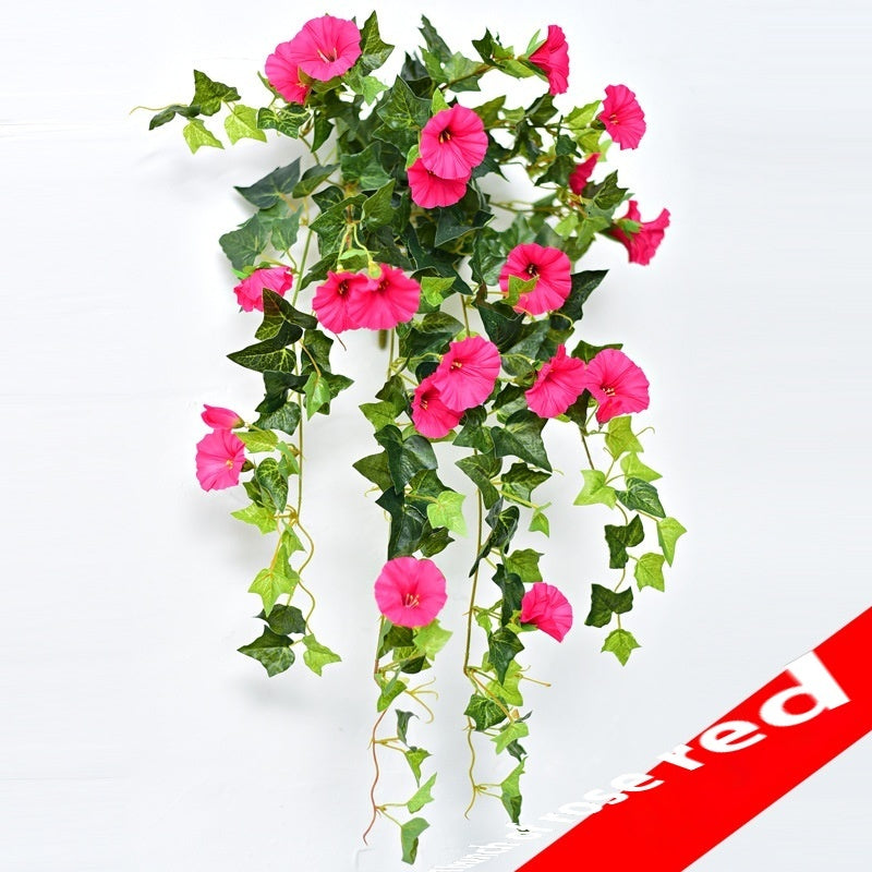 Hanging Basket Plastic Fake Flower Rattan Wall Hanging Decoration