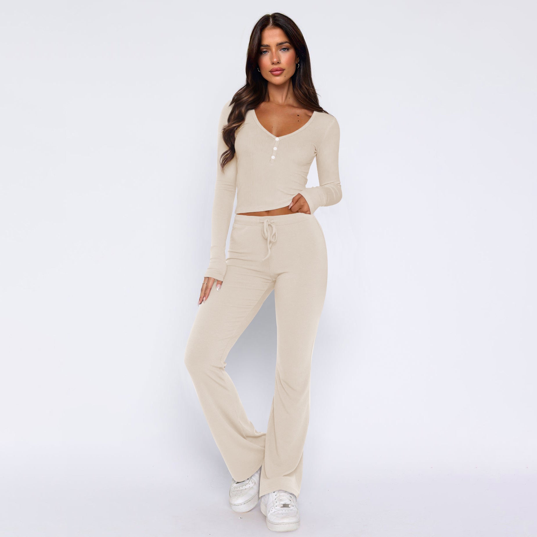 Long Sleeve Top And Pants Two-piece Set Fashion Women's Wear