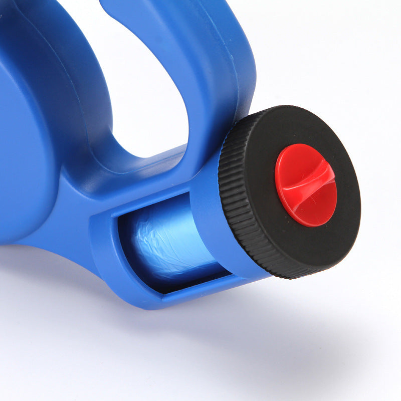 Retractable Dog Leash Equipped With Flashlight And Rubbish Bag Storage