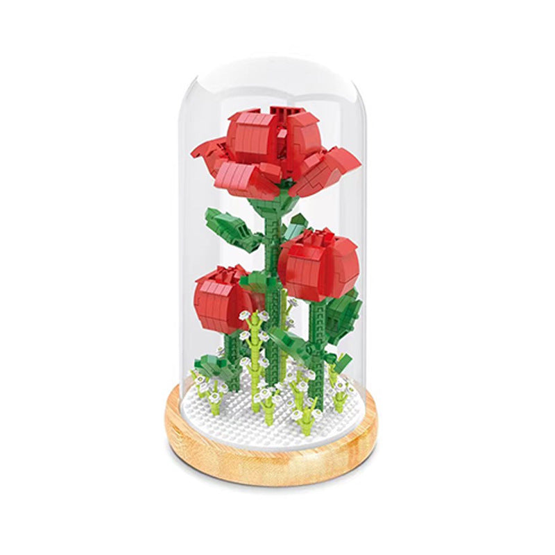 Micro-particle Rose Shape Assembled Building Blocks