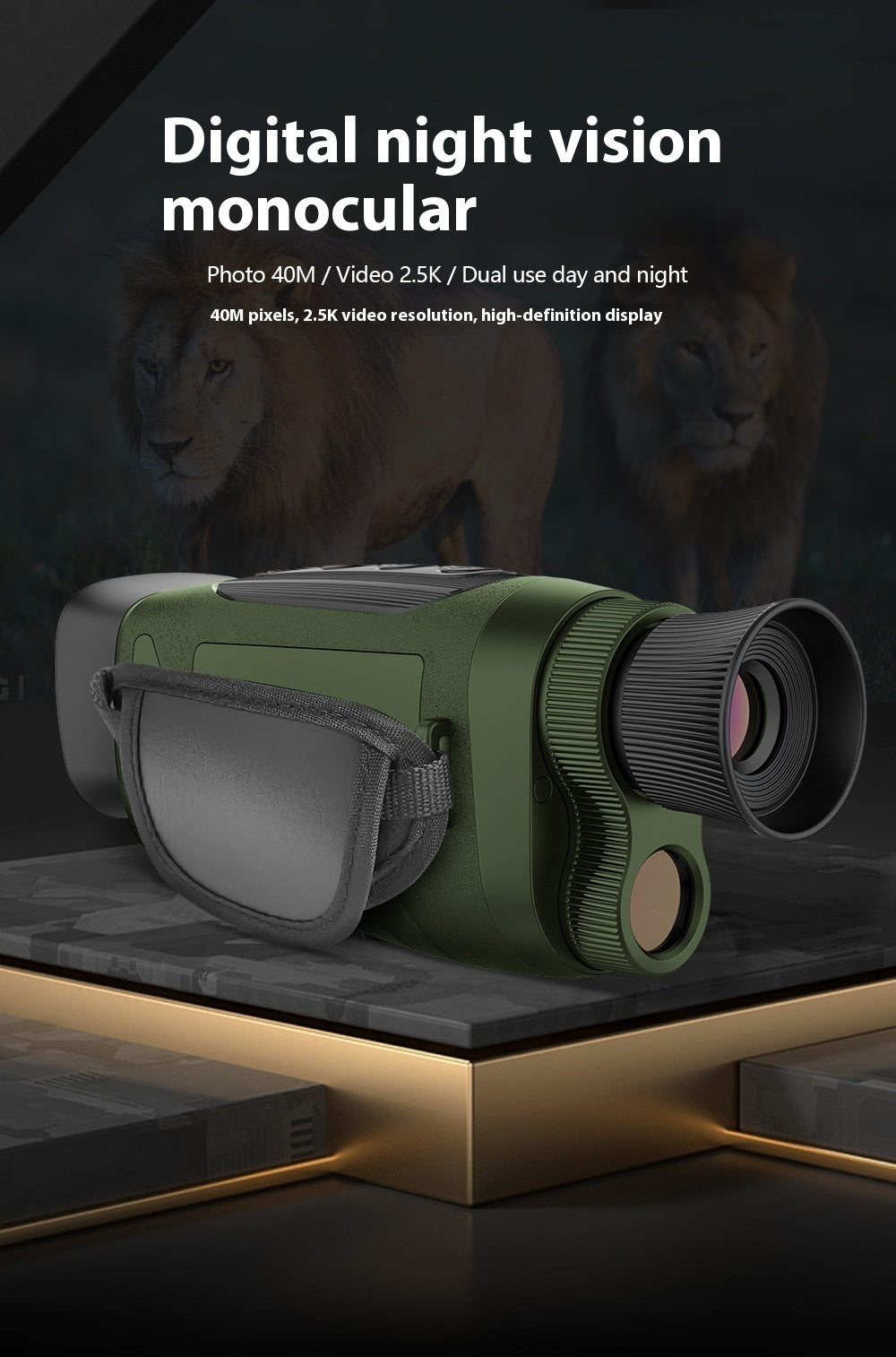 HD High Power Digital Outdoor Monocular Infrared Imaging Telescope Night Full Color Imaging Instrument