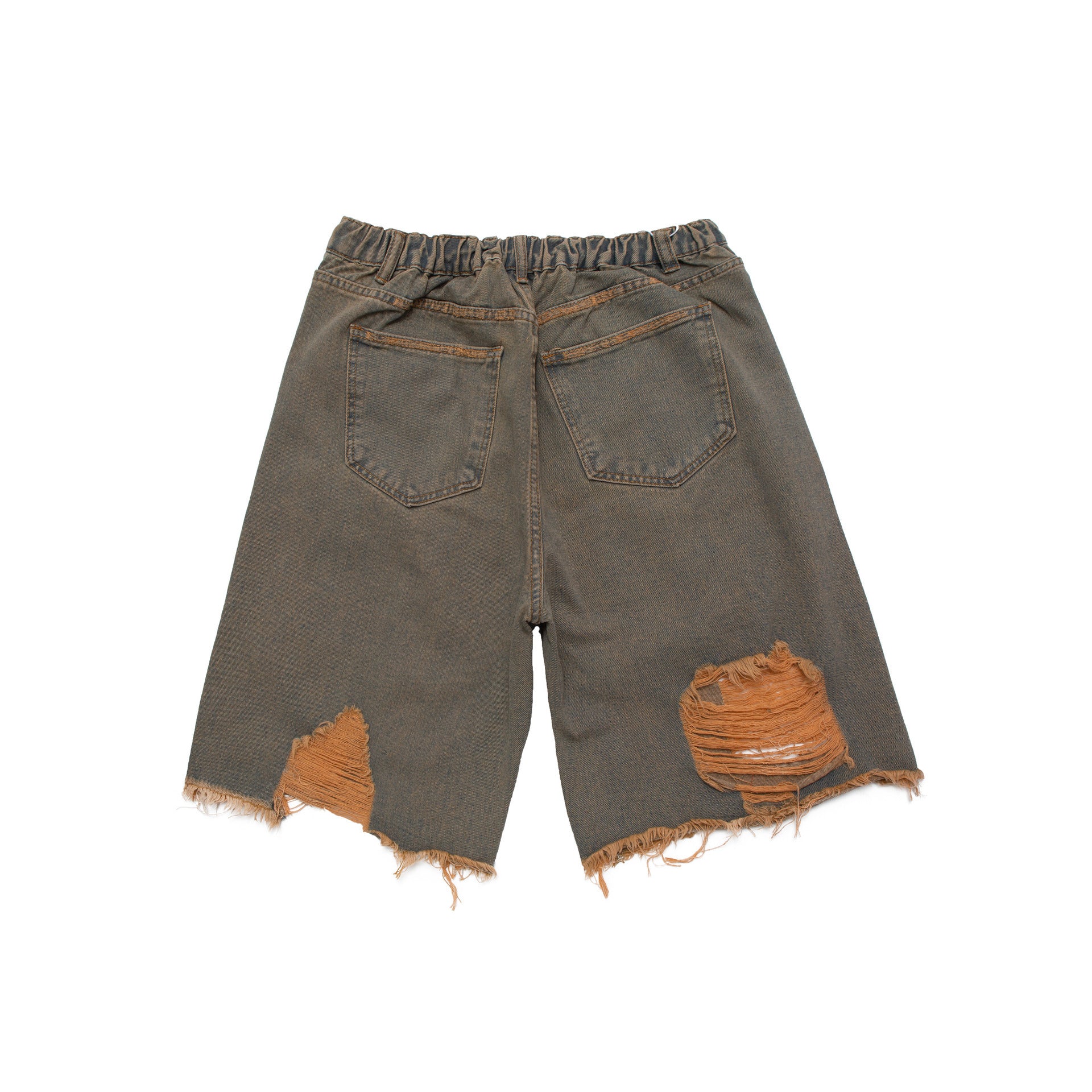 Men's Distressed Vintage Cotton Denim Shorts