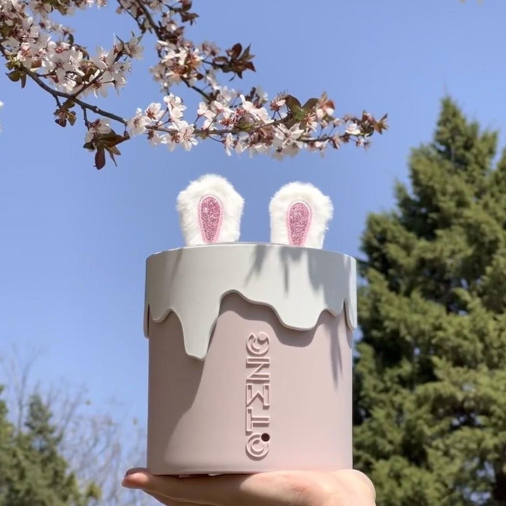 Ice Cream Rabbit Ears Bowknot Trash Can