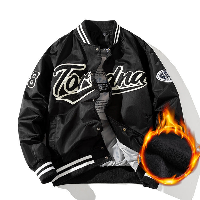 Hooded Embroidered Hip Hop Couple Jacket